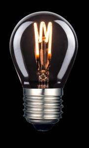 E27 NERO Klot 3-steg Dimbar Minne 2/1/0,6W 2200K LED-Lampa