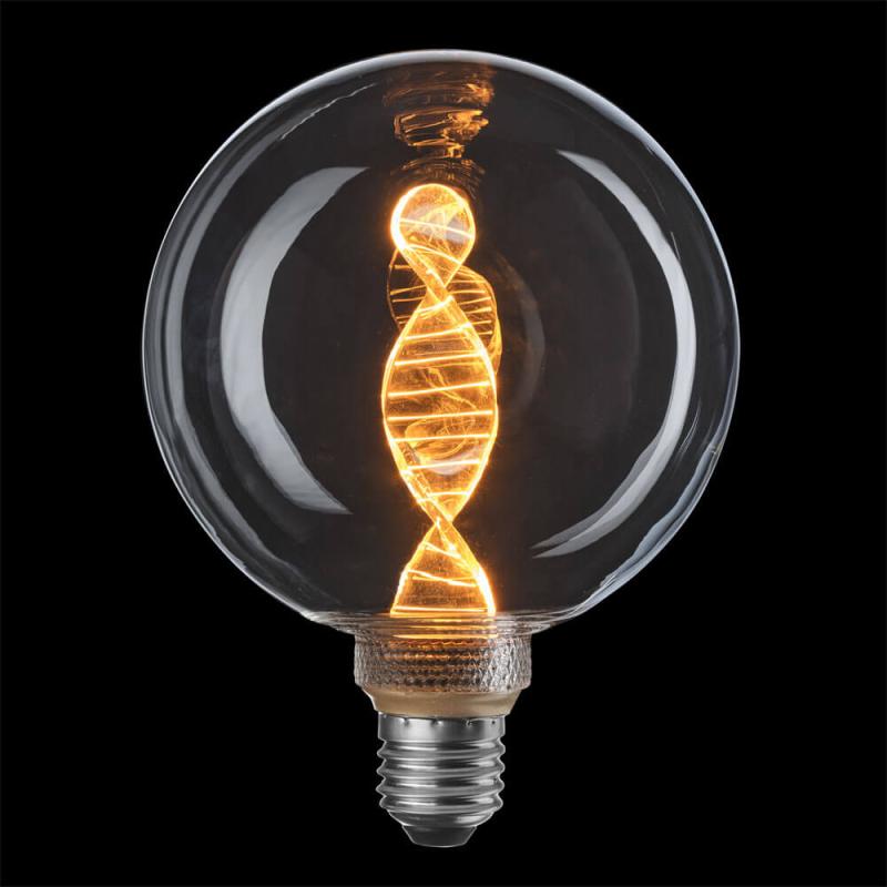 E27 DNA CLEAR Glob125 3-steg Dimbar 3,6/2/09W 1800K LED-Lampa
