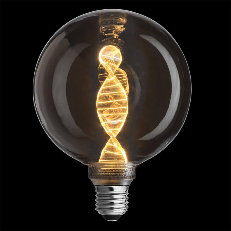 E27 DNA GREY Glob125 3-steg Dimbar 3,6/2/0,9W 1800K LED-Lampa