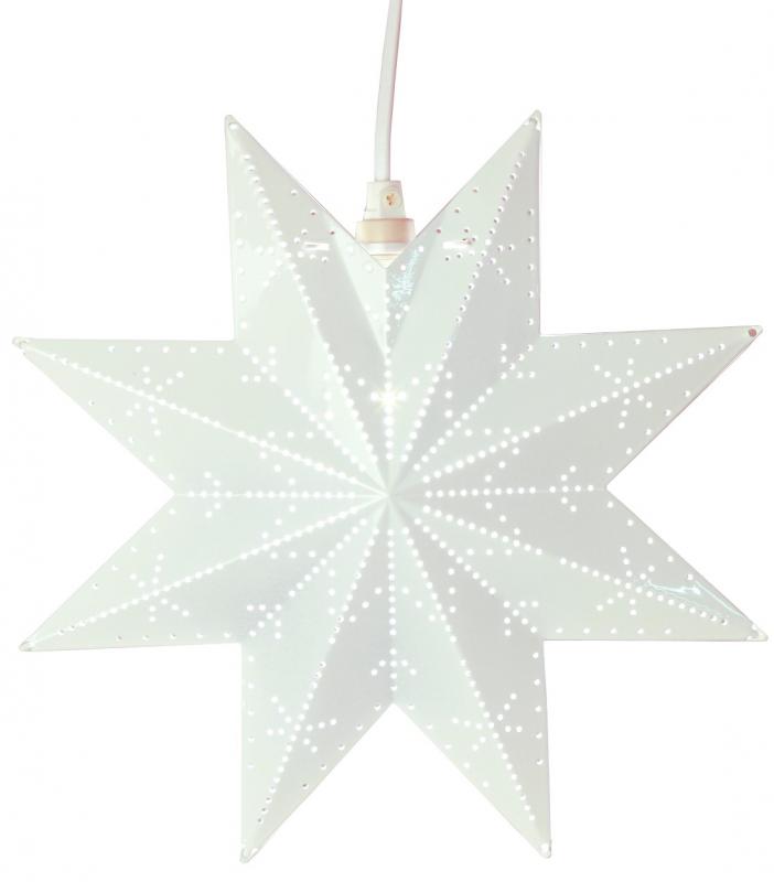 Metallstjärna Classic Vit