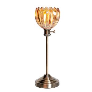 Nora Bordlampa 40cm Antikmässing/Amber