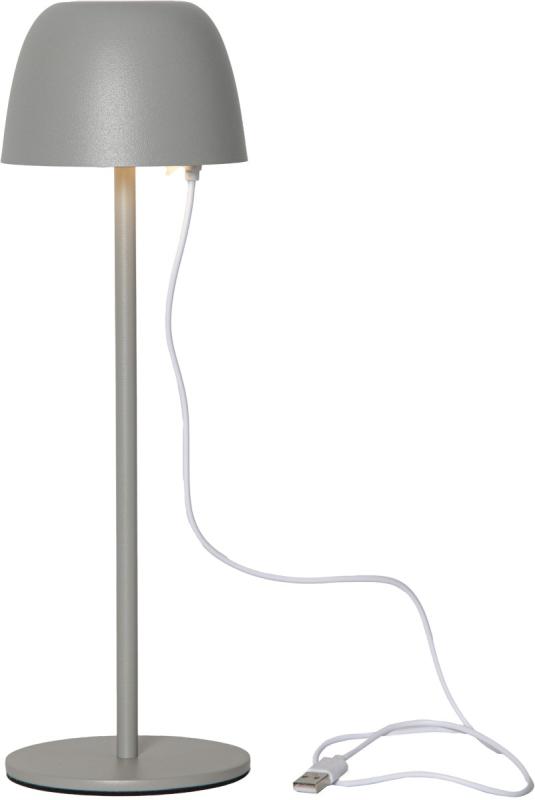 RONDA Bordslampa USB-Laddbar 34,5cm Greige IP44