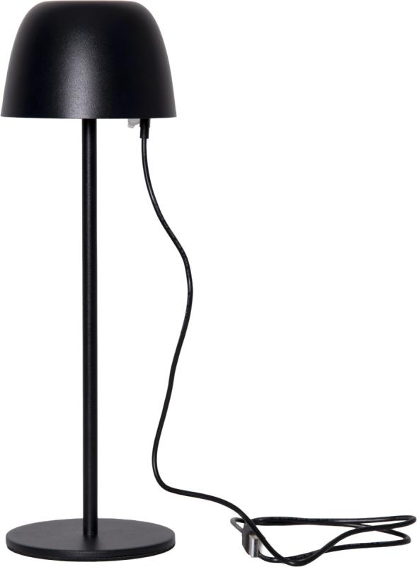 RONDA Bordslampa USB-Laddbar 34,5cm Svart IP44