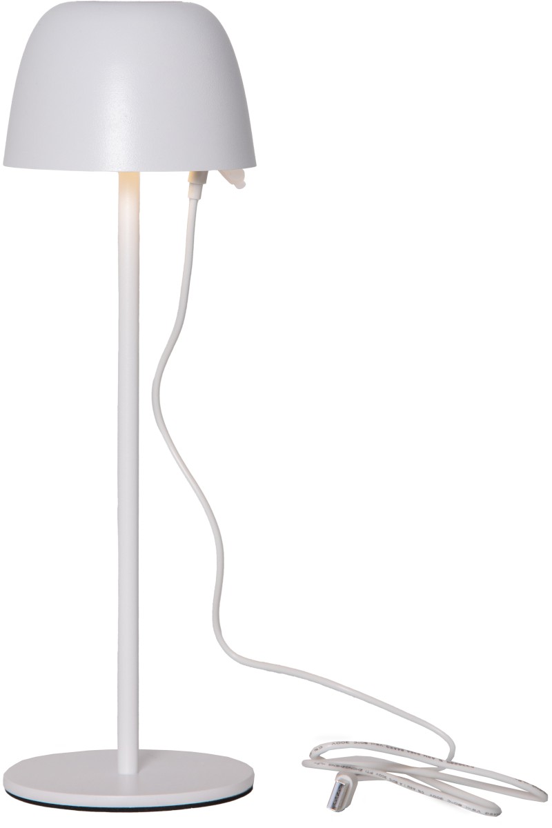 RONDA Bordslampa USB-Laddbar 34,5cm Vit IP44