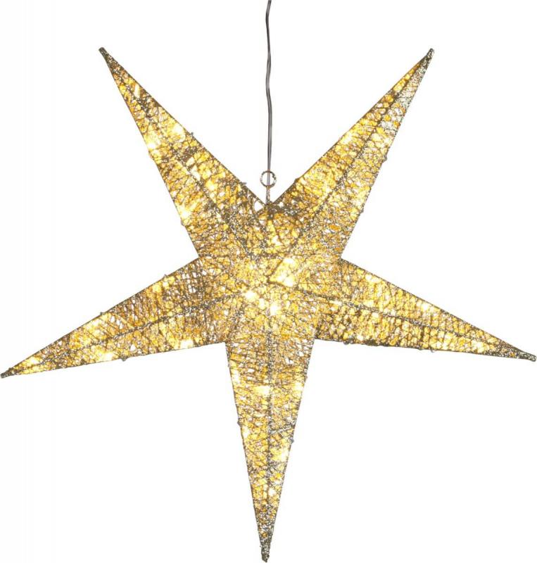 SEQUINI Stjärna Utomhus 55cm 48LED IP44 Guld