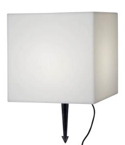 GARDENLIGHT Utedekoration Kub 38cm Vit IP65
