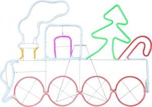 NEOLED Siluett Jultåg 768LED 94cm Flerfärgad IP44