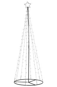 LIGHT TREE Utomhusdekoration 75cm 170LED IP44 Svart
