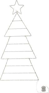 FOLDE Siluett Batteri 120cm Silver