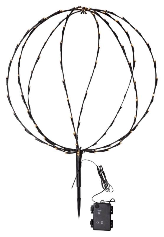 SPHERE Utomhusdekoration Batteri 64cm Svart