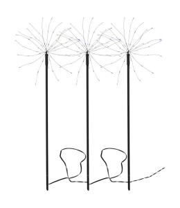 FIREWORK 3-Pack Utedekoration 65cm 180LED Flerfärgad IP44