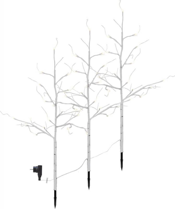TOBBY TREE Dekorationsträd 3-Pack 2m 48LED IP44 Vit