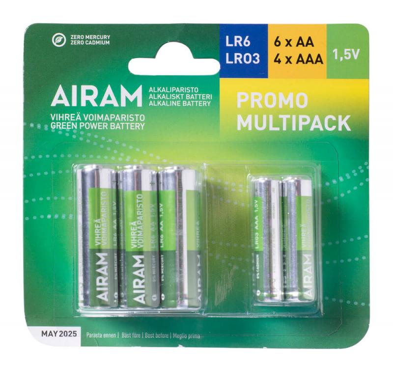 GRÖN POWER Multipack 6st+4st (AA/AAA) 1,5V Batteri