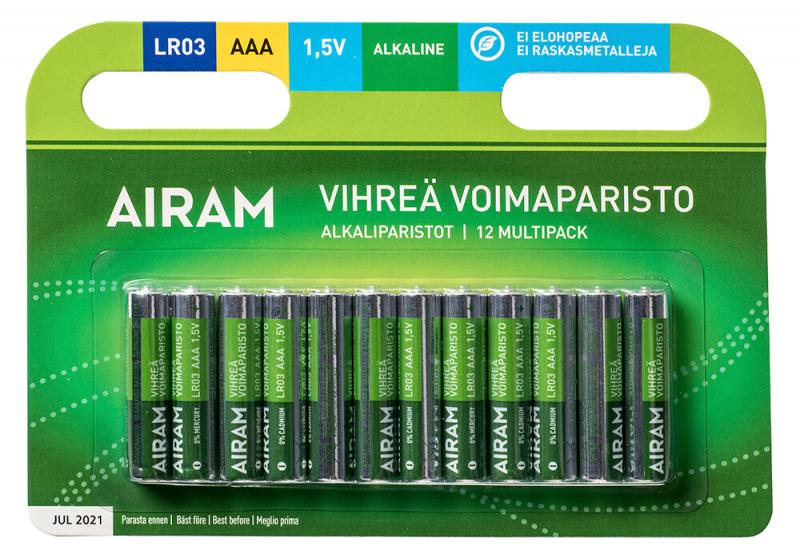GRÖN POWER 12-Pack LR03 (AAA) 1,5V Batteri