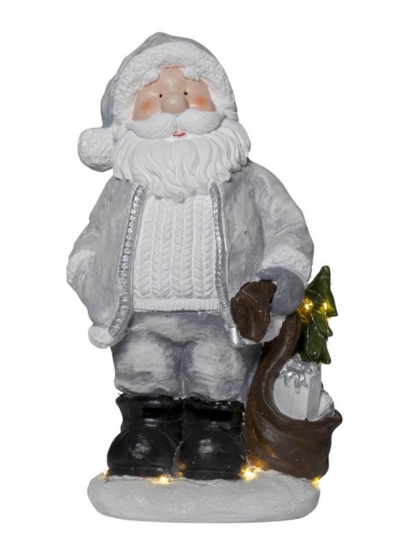 TOMTEN Dekorationsfigur Batteri 15LED 52cm Grå