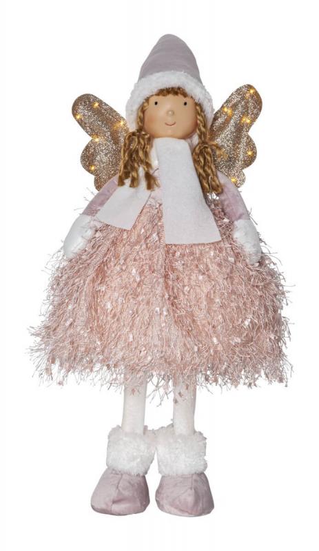 NOVA Batterifigur Dekorationsängel 55cm Rosa