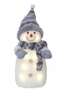 JOYLIGHT Tomte Dekoration 38cm Grå/Vit