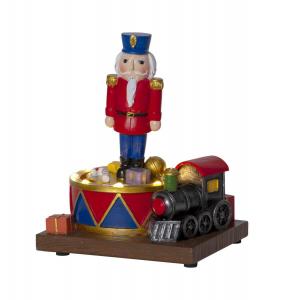 NUTCRACKER Dekorationsfigur Batteri 16cm Flerfärgad