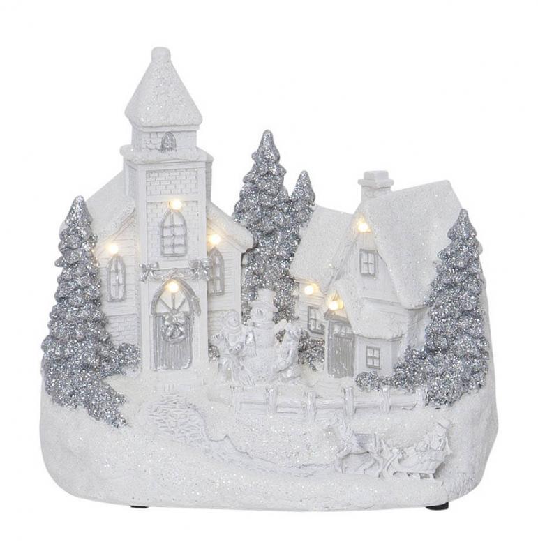 CHURCHVILLE Panorama Stugby 19cm Vit