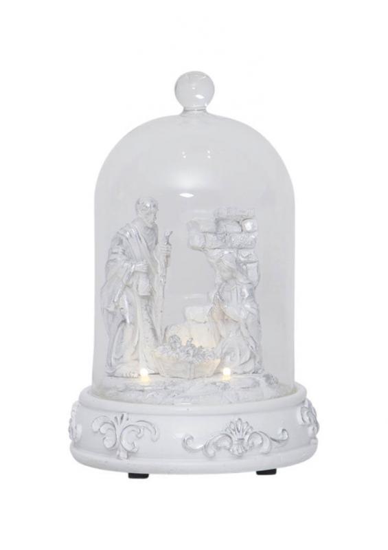 NATIVITY Panorama Krubba 12cm Vit