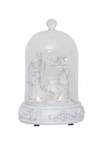 NATIVITY Panorama Krubba 12cm Vit