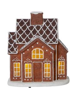 GINGERVILLE Panorama Pepparkakshus Batteri 16cm