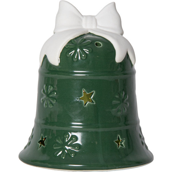 JULIG Porslinsklocka Batteri 18cm Grön