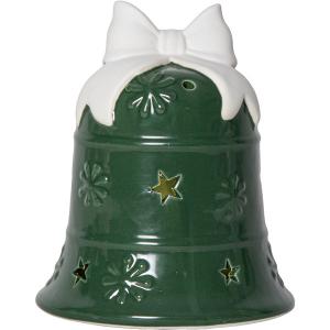 JULIG Porslinsklocka Batteri 18cm Grön