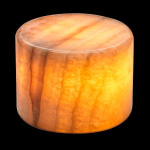 MARBLE L Bordsljus Äkta Marmor 8x6cm Amber