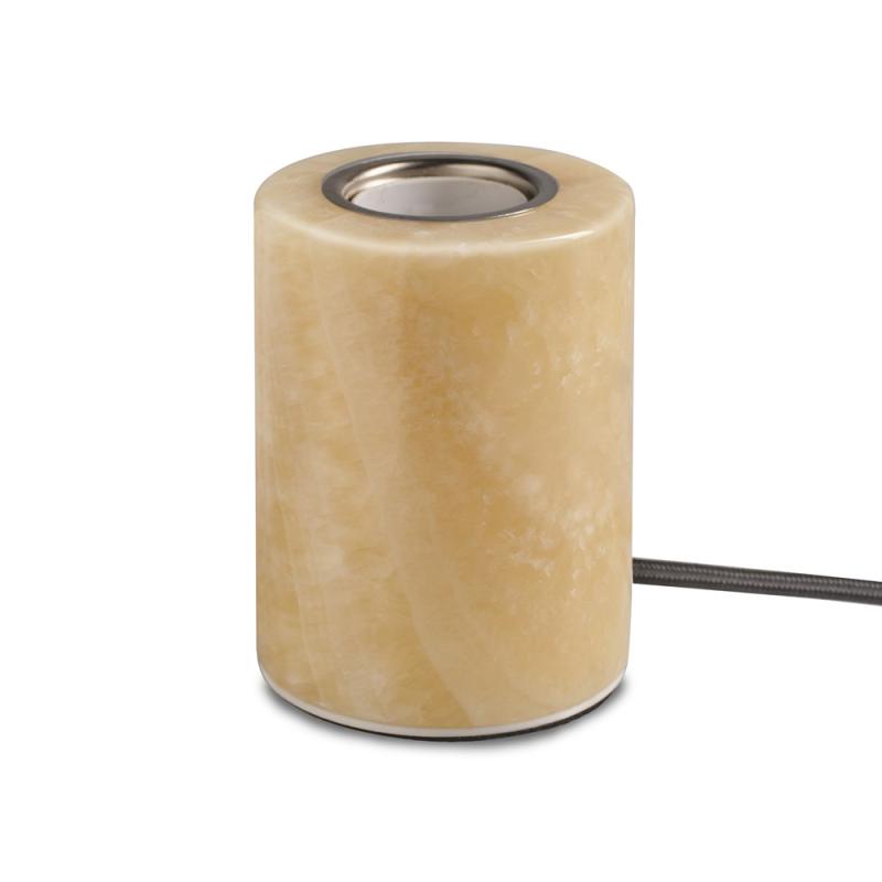 MARBLE Lampfot E27 10,5cm Beige Polerad