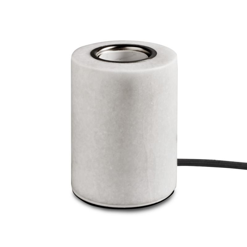 MARBLE Lampfot E27 10,5cm Mattvit