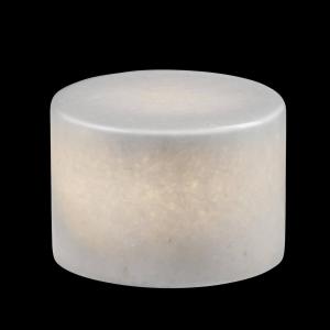 MARBLE L Bordsljus Äkta Marmor 8x6cm Vit
