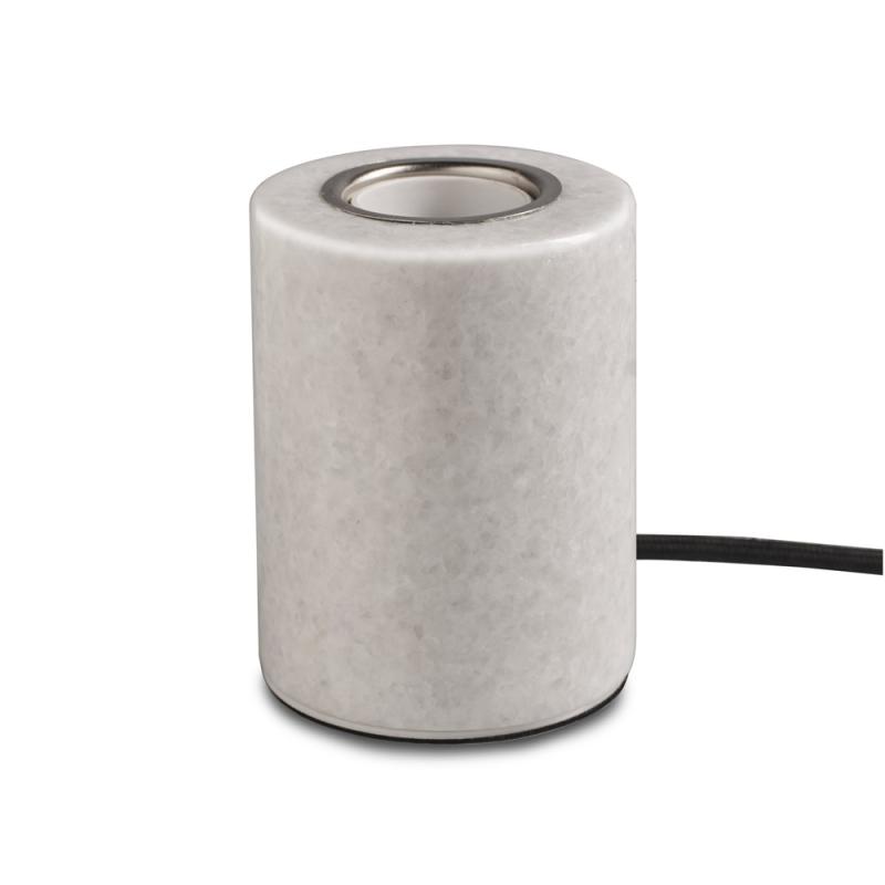MARBLE Lampfot E27 10,5cm Blank Vit