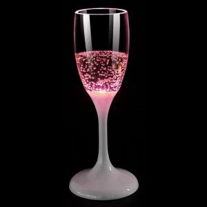 CHAMPANGEGLAS med LED 18cm Rosa