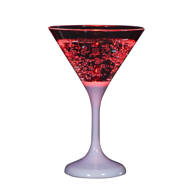 COCKTAILGLAS med LED 16cm Röd