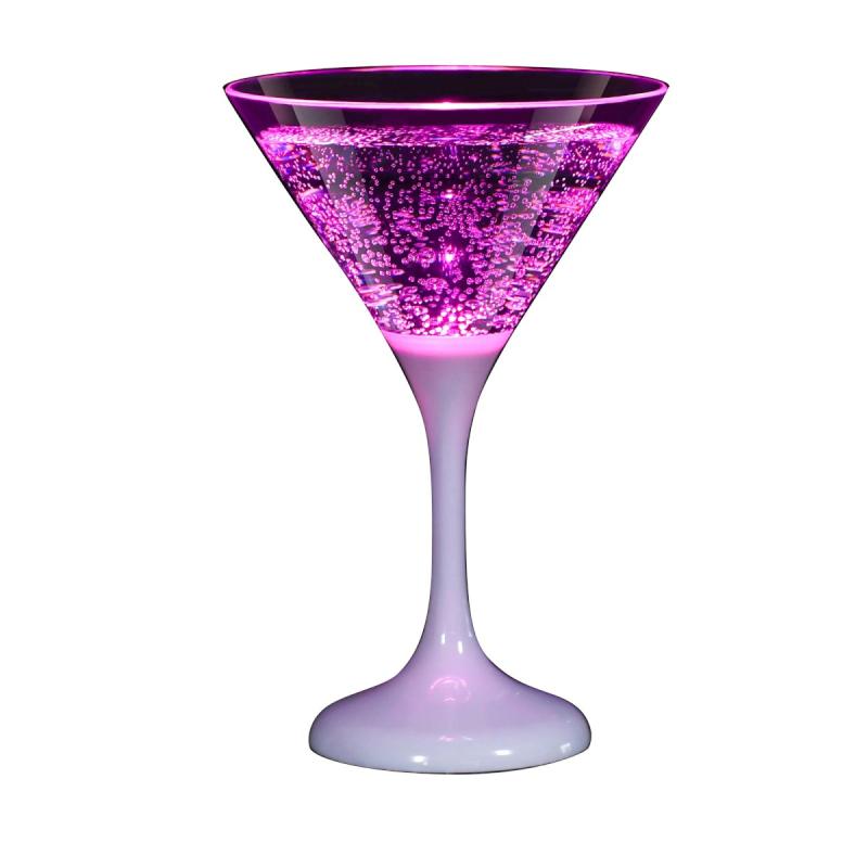 COCKTAILGLAS med LED 16cm Rosa