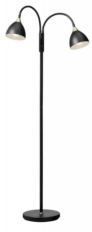 LÄZA Golvlampa 132cm Svart/Mässing