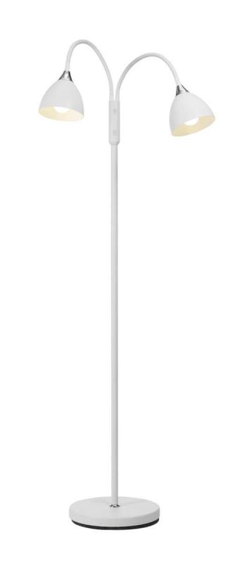 LÄZA Golvlampa 132cm Vit/Krom