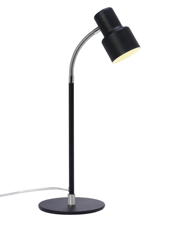 FLEXIBEL Bordslampa 1a 48cm Svart/Krom