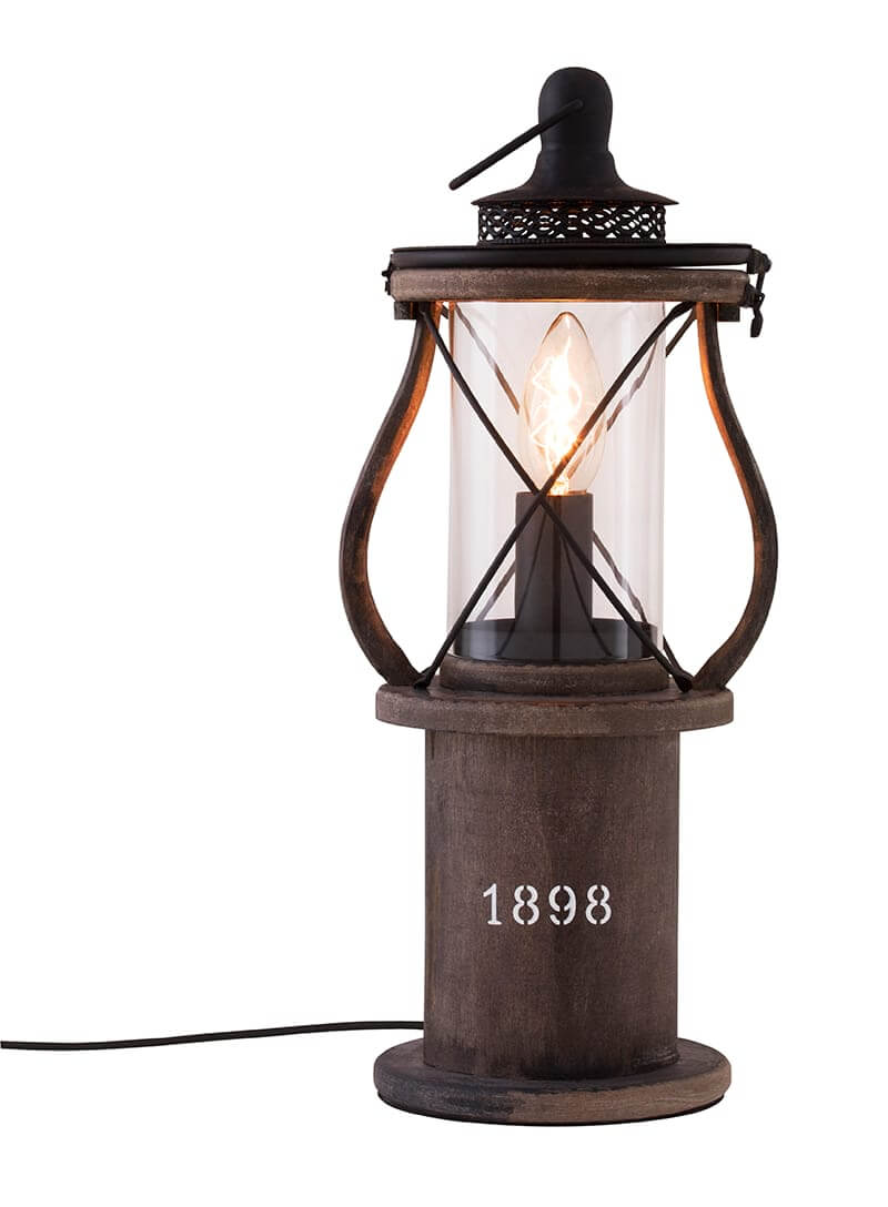 1898 Bordslampa 40cm Brun/Glas