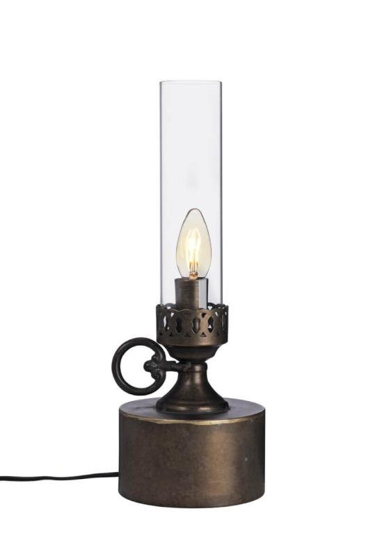 FLORENTINA Bordslampa 40cm Antik/Klar glasskärm