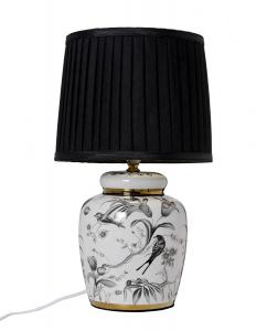 Köp Cottex lampor till billigt bra pris hos Ljus & Miljö KLASSISK GRÖN Bordslampa 43,5cm Vit naturdekor
