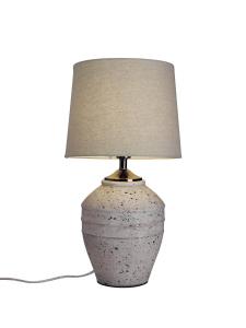 RUSTICA Bordslampa 46cm Svartkrom/Grå skärm