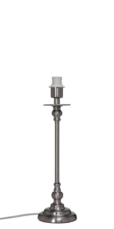 COTTEX Lampfot 39cm Borstad Krom