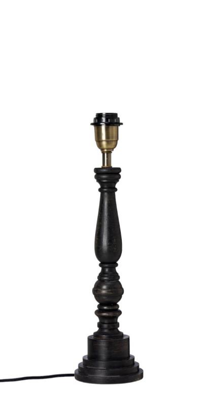 COTTEX Lampfot E27 46cm Svart/Borstad mässing