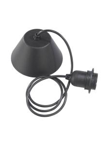 E27 Takupphäng Bas 1,2m Svart