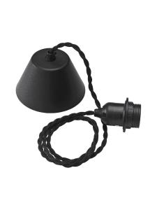 E27 Takupphäng 1,2m Tvinnad Svart sladd