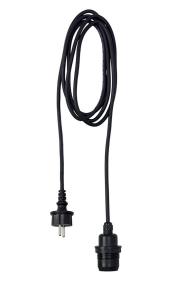 E27 Sladdställ Utomhus IP44 350cm Svart