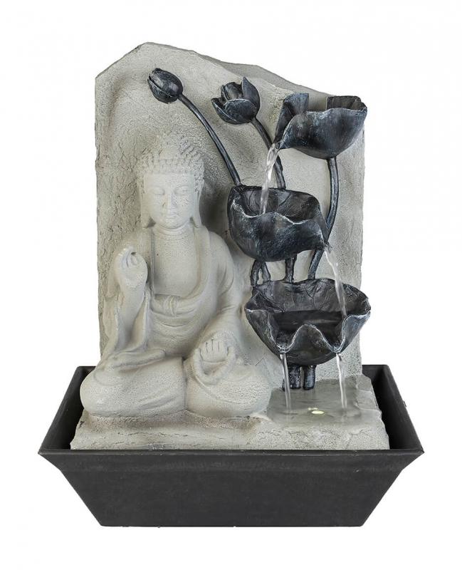 Inomhusfontän Buddha Blad 40cm LED