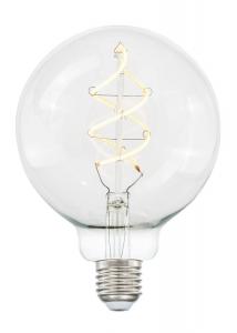 E27 3-Stegs Dimbar Glob125 4W 2700K 300lm Klar LED-Lampa